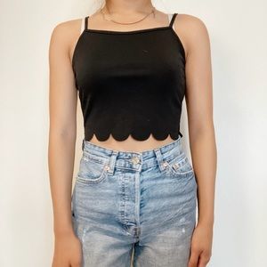 Shein scalloped crop top (small)